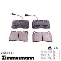 Передние тормозные колодки 230921601 Otto Zimmermann