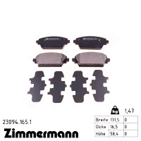 Передние тормозные колодки 230941651 Otto Zimmermann