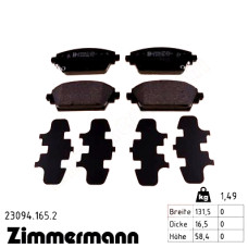 Передние тормозные колодки 230941652 Otto Zimmermann