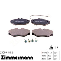Передние тормозные колодки 230991802 Otto Zimmermann