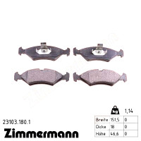 Передние тормозные колодки 231031801 Otto Zimmermann