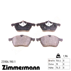 Передние тормозные колодки 231061901 Otto Zimmermann