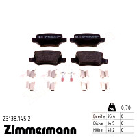 Задние тормозные колодки 231381452 Otto Zimmermann