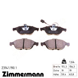 Передние тормозные колодки 231411901 Otto Zimmermann