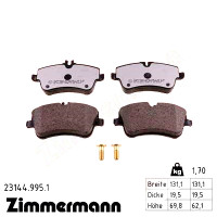 Передние тормозные колодки 231449951 Otto Zimmermann rd:z