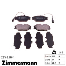 Передние тормозные колодки 231681901 Otto Zimmermann
