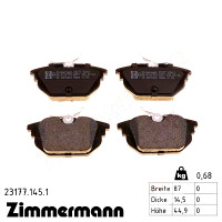 Задние тормозные колодки 231771451 Otto Zimmermann