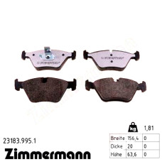 Передние тормозные колодки 231839951 Otto Zimmermann rd:z