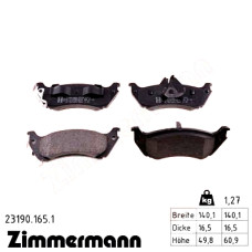 Задние тормозные колодки 231901651 Otto Zimmermann