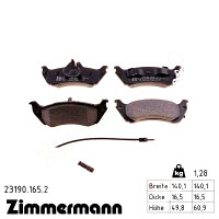 Задние тормозные колодки 231901652 Otto Zimmermann