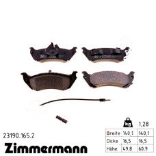 Задние тормозные колодки 231901652 Otto Zimmermann