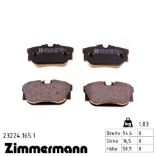 Задние тормозные колодки 232241651 Otto Zimmermann