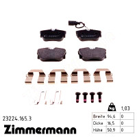 Задние тормозные колодки 232241653 Otto Zimmermann