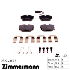 Задние тормозные колодки 232241653 Otto Zimmermann