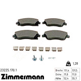 Передние тормозные колодки 232251701 Otto Zimmermann