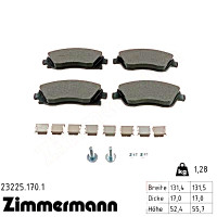 Передние тормозные колодки 232251701 Otto Zimmermann