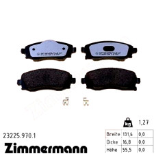 Передние тормозные колодки 232259701 Otto Zimmermann rd:z