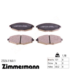 Передние тормозные колодки 232411601 Otto Zimmermann