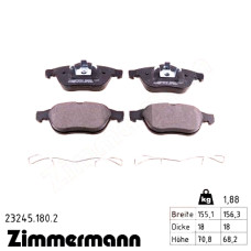 Передние тормозные колодки 232451802 Otto Zimmermann