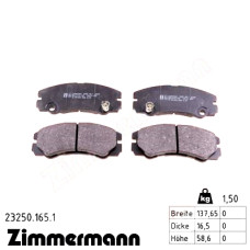 Передние тормозные колодки 232501651 Otto Zimmermann