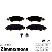 Передние тормозные колодки 232531601 Otto Zimmermann