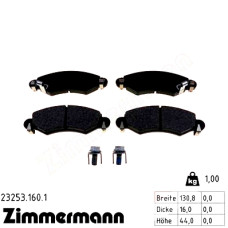 Передние тормозные колодки 232531601 Otto Zimmermann