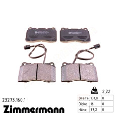 Передние тормозные колодки 232731601 Otto Zimmermann