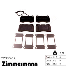 Передние тормозные колодки 232731602 Otto Zimmermann