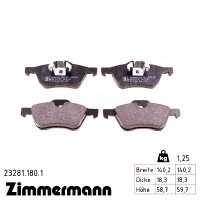 Передние тормозные колодки 232811801 Otto Zimmermann