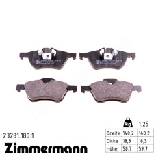 Передние тормозные колодки 232811801 Otto Zimmermann