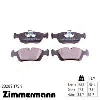 Передние тормозные колодки 232871759 Otto Zimmermann