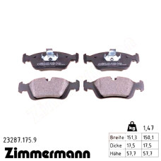 Передние тормозные колодки 232871759 Otto Zimmermann