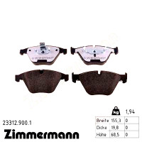 Передние тормозные колодки 233129001 Otto Zimmermann rd:z