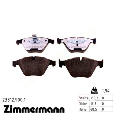Передние тормозные колодки 233129001 Otto Zimmermann rd:z