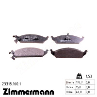 Передние тормозные колодки 233181601 Otto Zimmermann