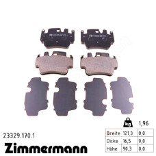 Задние тормозные колодки 233291701 Otto Zimmermann