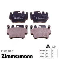 Задние тормозные колодки 233291709 Otto Zimmermann