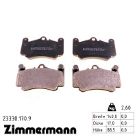 Передние тормозные колодки 233301709 Otto Zimmermann