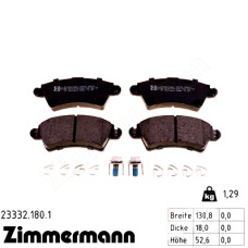 Передние тормозные колодки 233321801 Otto Zimmermann