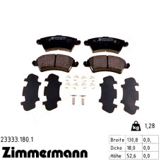 Передние тормозные колодки 233331801 Otto Zimmermann
