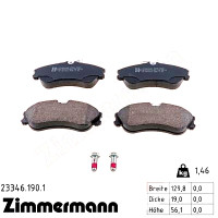 Передние тормозные колодки 233461901 Otto Zimmermann