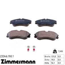 Передние тормозные колодки 233461901 Otto Zimmermann