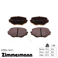 Передние тормозные колодки 233541401 Otto Zimmermann