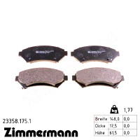 Передние тормозные колодки 233581751 Otto Zimmermann