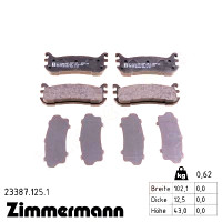 Задние тормозные колодки 233871251 Otto Zimmermann