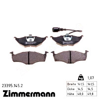 Передние тормозные колодки 233951452 Otto Zimmermann