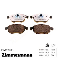 Передние тормозные колодки 234029001 Otto Zimmermann rd:z