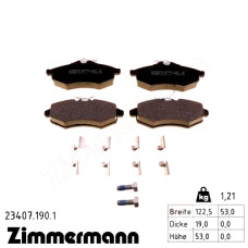 Передние тормозные колодки 234071901 Otto Zimmermann