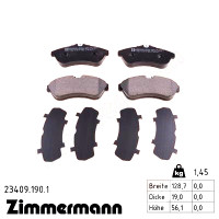 Передние тормозные колодки 234091901 Otto Zimmermann
