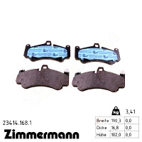 Передние тормозные колодки 234141681 Otto Zimmermann